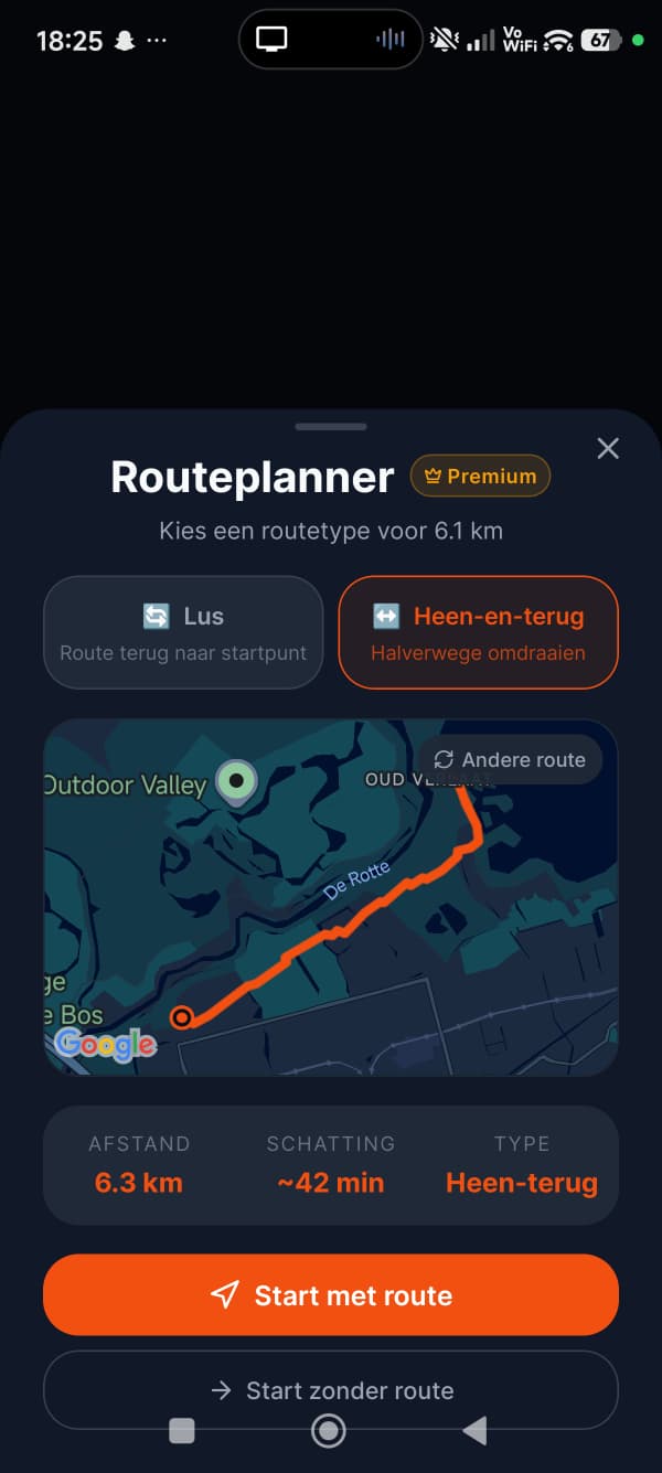 Slimme routeplanner met kaart